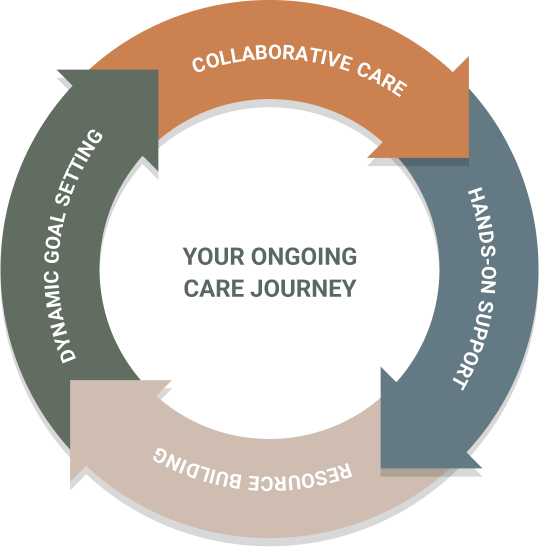 Camden Case Management care journey visualization (circle).